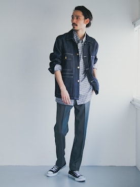 「URBAN RESEARCH（アーバンリサーチ）のアイテム（カバーオール）」を使った、otsukiさん（メンズ・184cm）の春コーディネート
