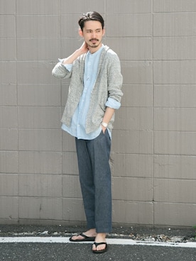 「Vincent et Mireille（バンソンエミレイユ）のアイテム」を使った、otsukiさん（メンズ・184cm）の春コーディネート