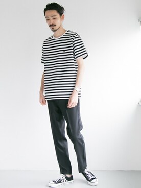 「Scye（サイ）のアイテム（Tシャツ/カットソー）」を使った、otsukiさん（メンズ・184cm）の春コーディネート