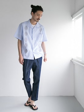 「EDER（エダー）のアイテム」を使った、otsukiさん（メンズ・184cm）の春コーディネート