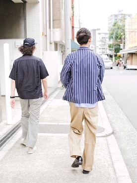 「salvy;（サヴィー）のアイテム（その他アウター）」を使った、otsukiさん（メンズ・184cm）の夏コーディネート