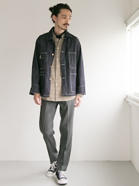 「URBAN RESEARCH（アーバンリサーチ）のアイテム（カバーオール）」を使った、otsukiさん（メンズ・184cm）の夏コーディネート
