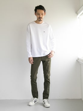 「Scye（サイ）のアイテム（Tシャツ/カットソー）」を使った、otsukiさん（メンズ・184cm）の夏コーディネート