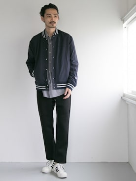 「Champion（チャンピオン）のアイテム（ブルゾン）」を使った、otsukiさん（メンズ・184cm）の夏コーディネート