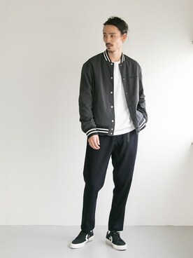 「Champion（チャンピオン）のアイテム（ブルゾン）」を使った、otsukiさん（メンズ・184cm）の秋コーディネート