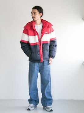 「FILA（フィラ）のアイテム（ジャケット/アウター）」を使った、otsukiさん（メンズ・184cm）の冬コーディネート