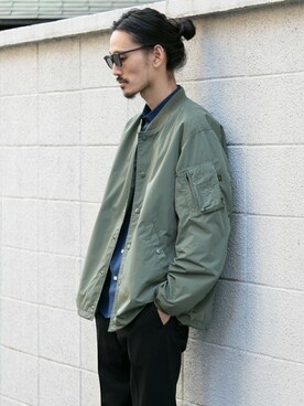 otsukiさんの「ALPHA INDUSTRIES×URiD　別注MA-1 COACH JACKET」を使ったコーディネート