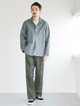 「URBAN RESEARCH（アーバンリサーチ）のアイテム（カバーオール）」を使った、otsukiさん（メンズ・184cm）の冬コーディネート
