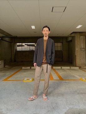 「Scye（サイ）のアイテム（Tシャツ/カットソー）」を使った、otsukiさん（メンズ・184cm）の夏コーディネート