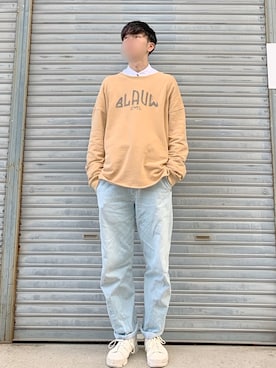 「SCOTCH & SODA（スコッチ アンド ソーダ）のアイテム（スウェット）」を使った、naoさん（メンズ・180cm）の春コーディネート