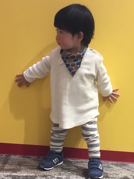 「1歳半」｜「アイテム（その他）」を使った、ケイさん（キッズ・80cm）の春コーディネート