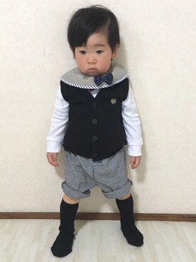 「1歳半」｜「アイテム（その他）」を使った、ケイさん（キッズ・80cm）の春コーディネート