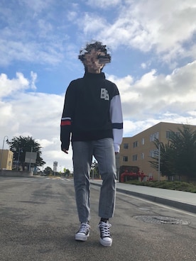 「アイラブCONVERSE」｜「アイテム（スウェット）」を使った、ShungKook さん（メンズ・178cm）の冬コーディネート