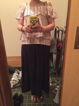 「CECIL McBEE（セシルマクビー）のアイテム（アナログ腕時計）」を使った、八並成美さん（レディース・159cm）の春コーディネート