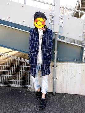 「Champion（チャンピオン）のアイテム（ハンチング/ベレー帽）」を使った、とんこつさん（メンズ・166cm）の春コーディネート