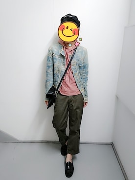 「Champion（チャンピオン）のアイテム（ハンチング/ベレー帽）」を使った、とんこつさん（メンズ・166cm）の秋コーディネート