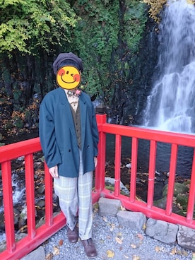 「HARE（ハレ）のアイテム（テーラードジャケット、グリーン系）」を使った、とんこつさん（メンズ・166cm）の秋コーディネート