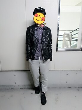 「Champion（チャンピオン）のアイテム（ハンチング/ベレー帽）」を使った、とんこつさん（メンズ・166cm）の秋コーディネート
