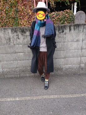 「HARE（ハレ）のアイテム（その他アウター、ブラウン系）」を使った、とんこつさん（メンズ・166cm）の冬コーディネート