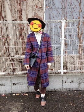 「HARE（ハレ）のアイテム（その他アウター、ブラウン系）」を使った、とんこつさん（メンズ・166cm）の冬コーディネート