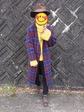 「HARE（ハレ）のアイテム（その他アウター、ブラウン系）」を使った、とんこつさん（メンズ・166cm）の冬コーディネート