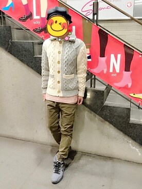 とんこつさん（メンズ・166cm）の冬コーディネート