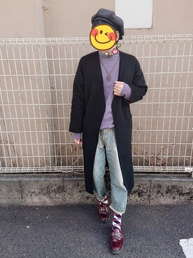 「HARE（ハレ）のアイテム（その他アウター、ブラウン系）」を使った、とんこつさん（メンズ・166cm）の冬コーディネート