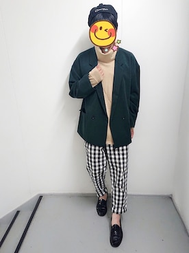 「Champion（チャンピオン）のアイテム（ハンチング/ベレー帽）」を使った、とんこつさん（メンズ・166cm）の春コーディネート