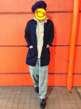 「HARE（ハレ）のアイテム（ハンチング/ベレー帽）」を使った、とんこつさん（メンズ・166cm）の春コーディネート