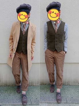 とんこつさん（メンズ・166cm）の冬コーディネート