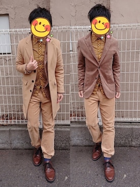 とんこつさん（メンズ・166cm）の冬コーディネート