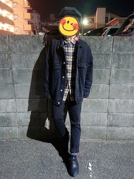 「SPINNS（スピンズ）のアイテム（キャスケット）」を使った、とんこつさん（メンズ・166cm）の春コーディネート