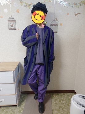 「SPINNS（スピンズ）のアイテム（キャスケット）」を使った、とんこつさん（メンズ・166cm）の春コーディネート
