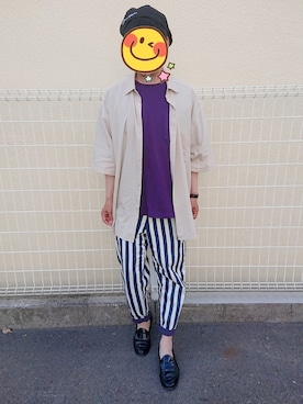 「Champion（チャンピオン）のアイテム（ハンチング/ベレー帽）」を使った、とんこつさん（メンズ・166cm）の春コーディネート
