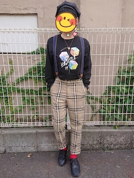 「SPINNS（スピンズ）のアイテム（キャスケット）」を使った、とんこつさん（メンズ・166cm）の秋コーディネート