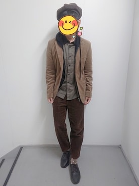 「HARE（ハレ）のウラキモウジップパーカー(HARE)（パーカー）」を使った、とんこつさん（メンズ・166cm）の秋コーディネート