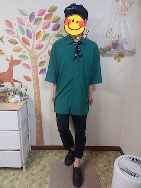 「Champion（チャンピオン）のアイテム（ハンチング/ベレー帽）」を使った、とんこつさん（メンズ・166cm）の夏コーディネート