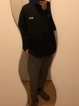 「FRED PERRY（フレッドペリー）のアイテム（ソックス/靴下）」を使った、KOBAさん（メンズ・170cm）の春コーディネート