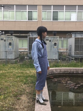 「グリッター」｜「アイテム（ワンピース）」を使った、あっこさん（レディース・153cm）の春コーディネート