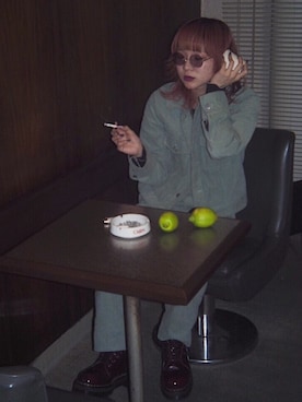「ALLEGE（アレッジ）のアイテム（ジャケット/アウター）」を使った、あっこさん（レディース・153cm）の秋コーディネート