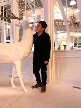 「AS SUPER SONIC（アズスーパーソニック）のアイテム」を使った、yuenさん（メンズ・168cm）の冬コーディネート