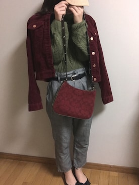 「ANAP（アナップ）のアイテム（ハンチング/ベレー帽）」を使った、memeさん（レディース・153cm）の冬コーディネート