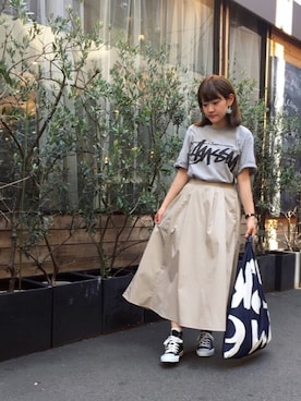 「MM6 Maison Martin Margiela_（エムエム 6 メゾン マルタン マルジェラ）のアイテム」を使った、chisatoさん（レディース・156cm）の夏コーディネート