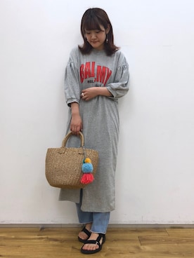 「NiCORON（ニコロン）のアイテム」を使った、chisatoさん（レディース・156cm）の春コーディネート