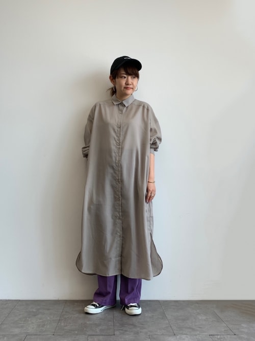 AMERI シアーシャツワンピース Ameri（アメリ）の「OLIVIA GATHER SHIRT DRESS（ワンピース