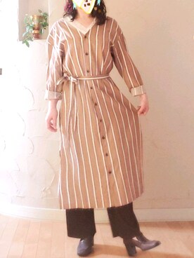 「UNITED ARROWS（ユナイテッドアローズ）のアイテム（シャツワンピース）」を使った、Rei🌹な～なさん（レディース・154cm）の春コーディネート