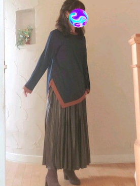 「CLEARIMPRESSION （クリアインプレッション）のアイテム（トップス）」を使った、Rei🌹な～なさん（レディース・154cm）の秋コーディネート