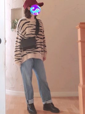 「Heather（ヘザー）のインヒールワークブーツ　894854（ブーツ）」を使った、Rei🌹な～なさん（レディース・154cm）の冬コーディネート