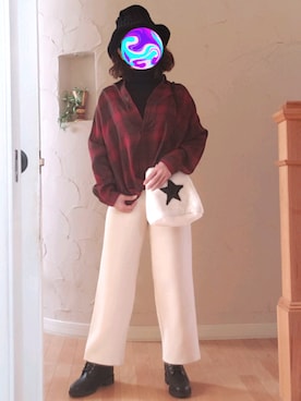 「Heather（ヘザー）のインヒールワークブーツ　894854（ブーツ）」を使った、Rei🌹な～なさん（レディース・154cm）の冬コーディネート