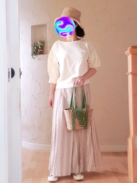 「Perle Peche（ペルルペッシュ）のアイテム」を使った、Rei🌹な～なさん（レディース・154cm）の春コーディネート